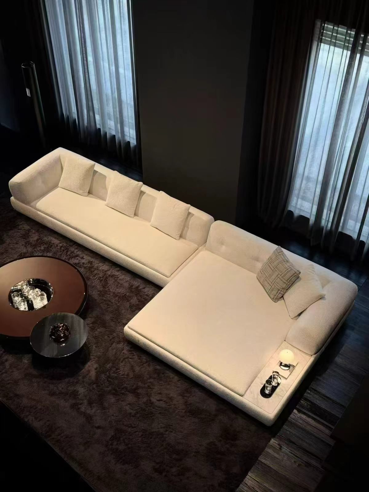 Luxury Italian Super Moon Chenille Sofa