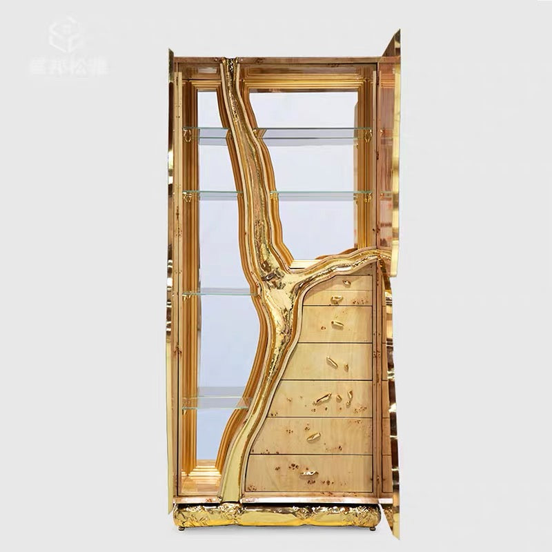 Luxury Italian Metal Display Cabinet