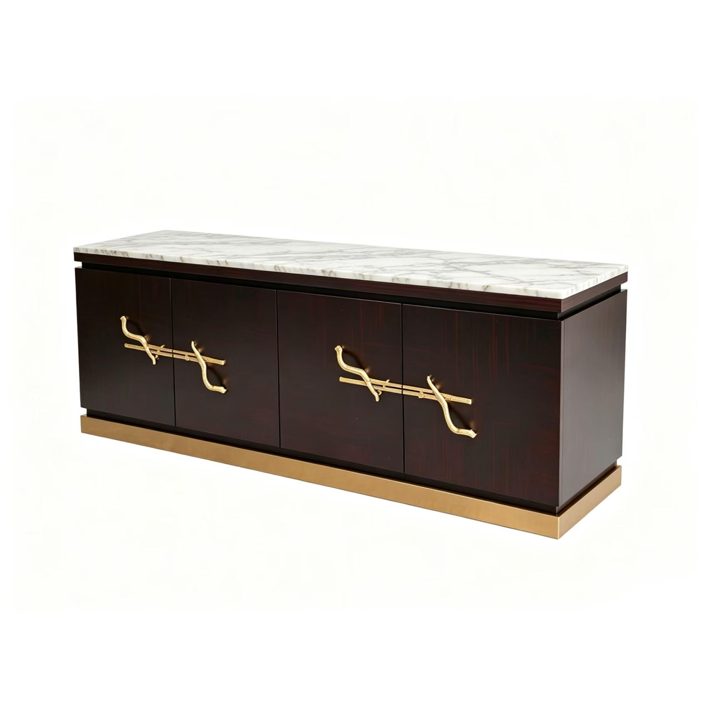 Luxury French American Brass Sideboard